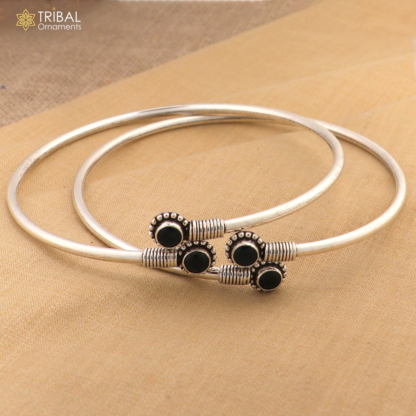 925 sterling silver round blue stone customized foot bracelet anklet kada ethnic jewelry nsfk135