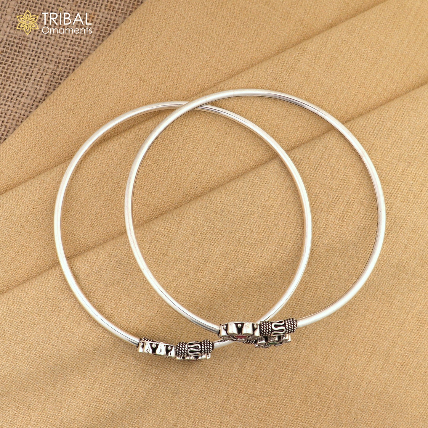 925 sterling silver round design red or green stone customized foot bracelet anklet kada ethnic jewelry nsfk139