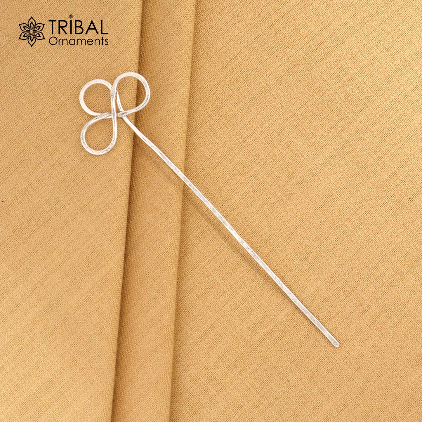 Artisan handmade silver hair pin solid 925 flower design sticks hair jewelry su1360