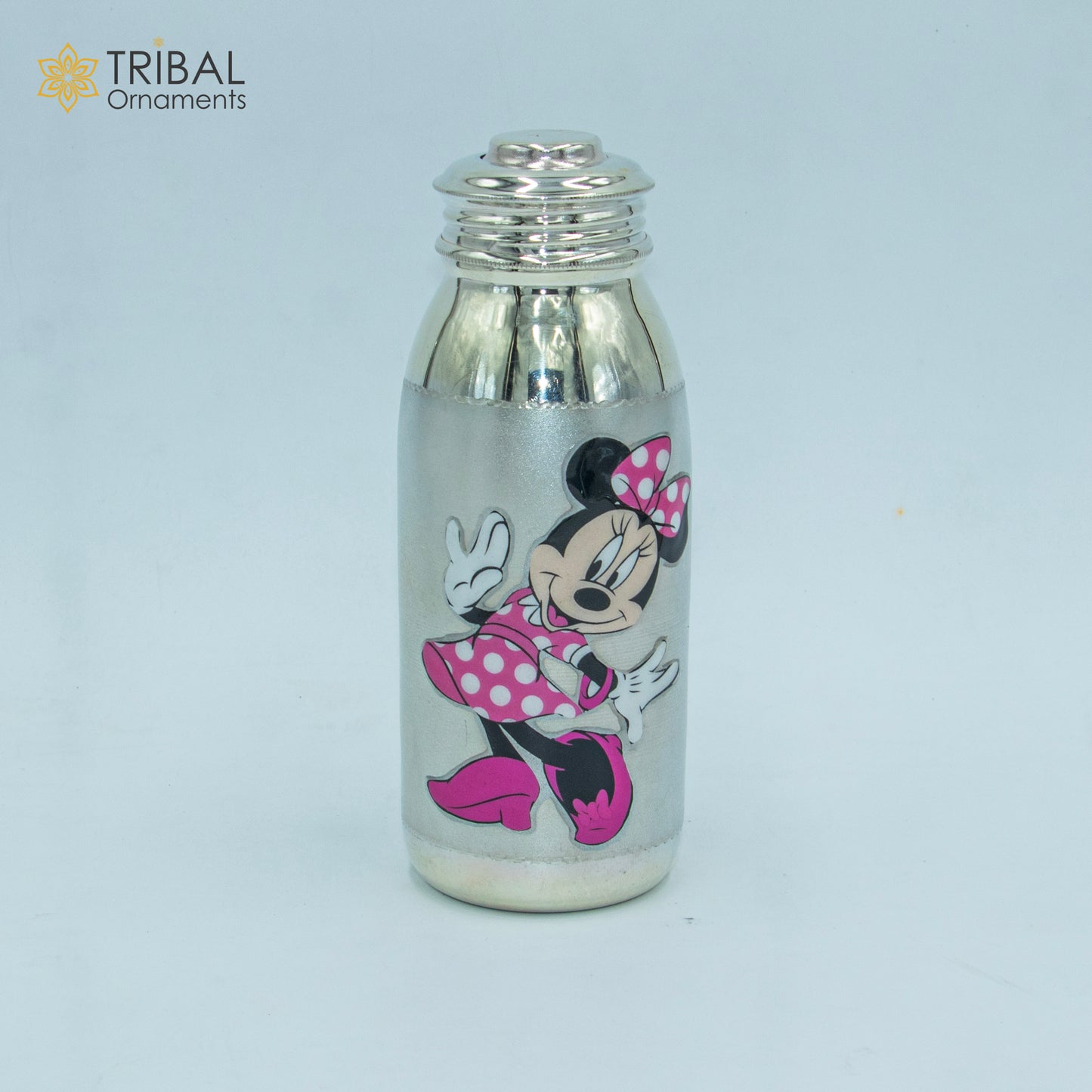 925 Sterling silver mickey mouse cartoon design baby feeder milk bottle/ baby water bottle/ best kids gifting article sv307 - TRIBAL ORNAMENTS