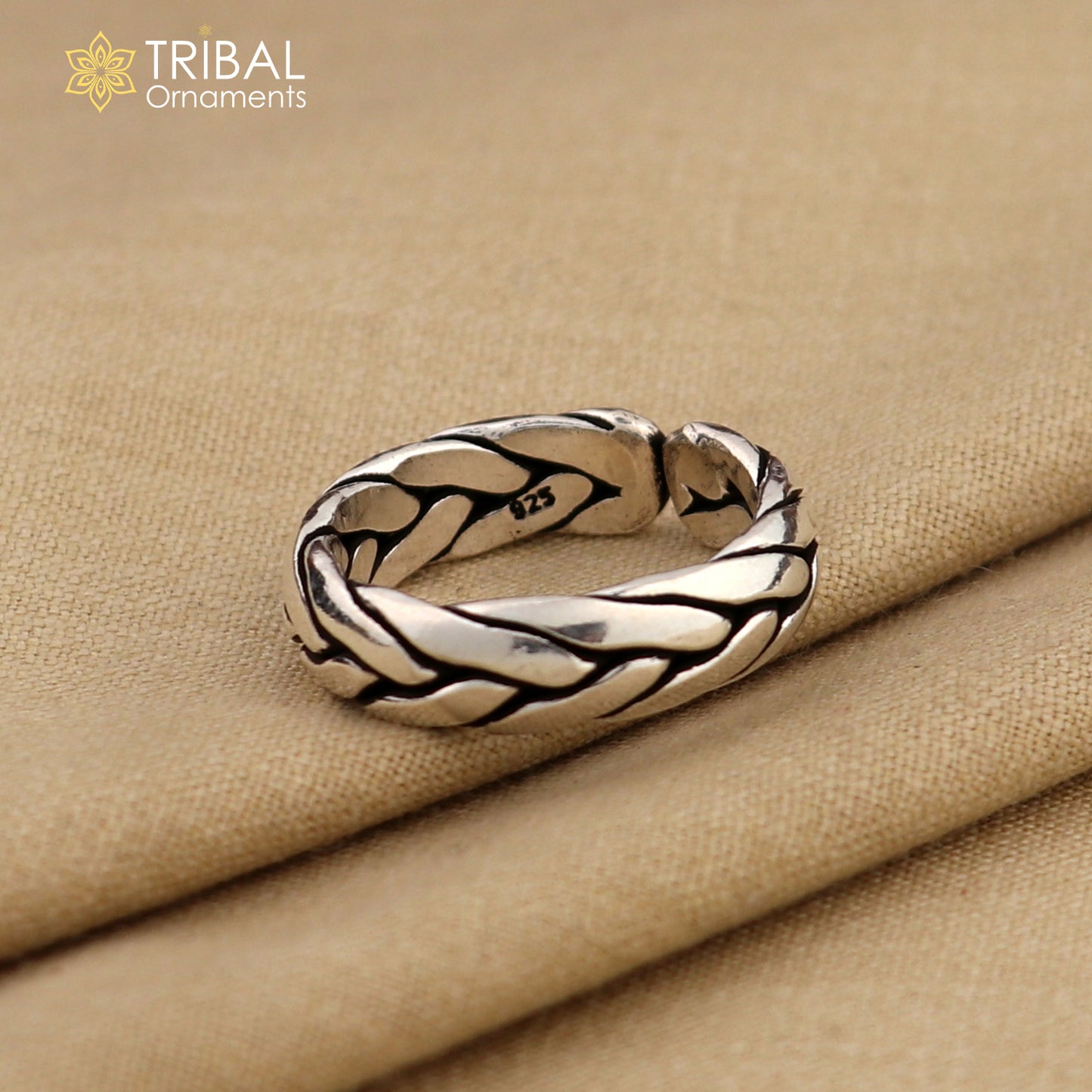 925 sterling silver twisted design stylish ring unisex Jewelry sr808