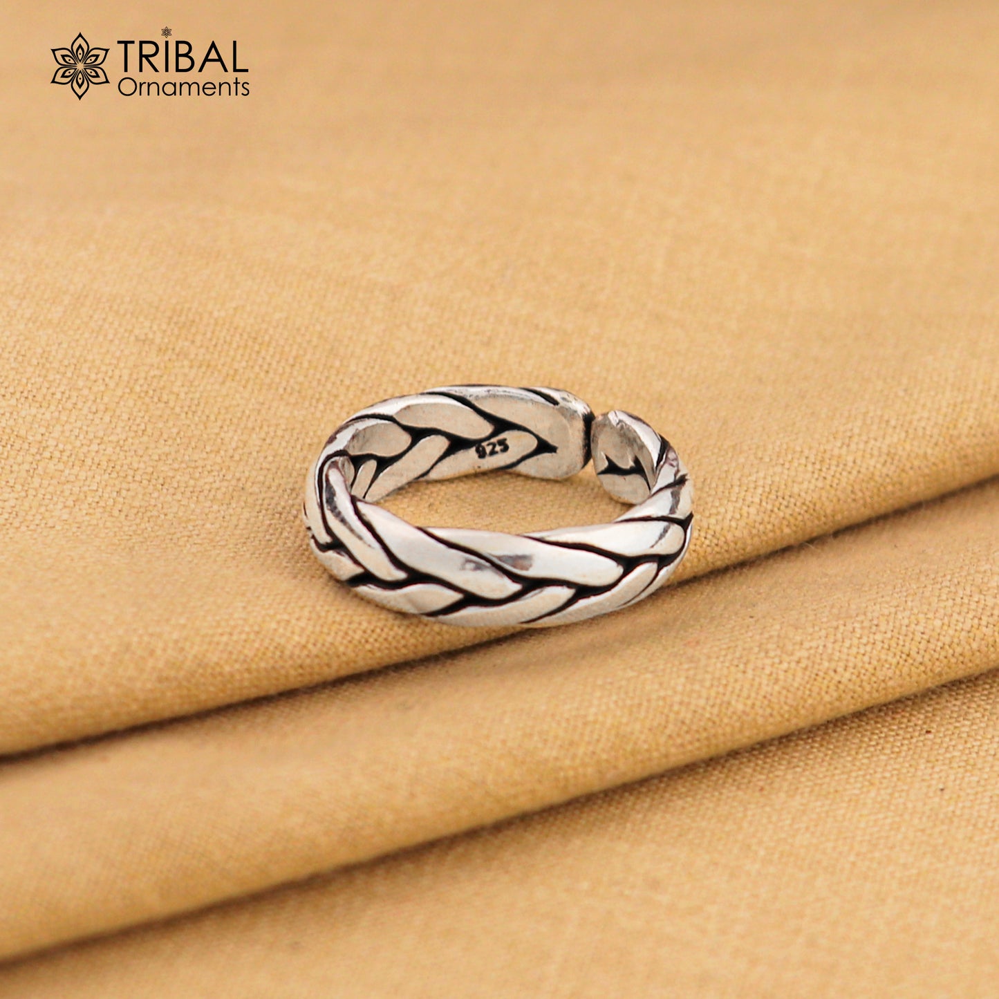 925 sterling silver twisted design stylish ring unisex Jewelry sr808