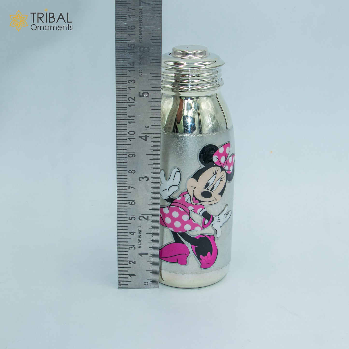 925 Sterling silver mickey mouse cartoon design baby feeder milk bottle/ baby water bottle/ best kids gifting article sv307 - TRIBAL ORNAMENTS