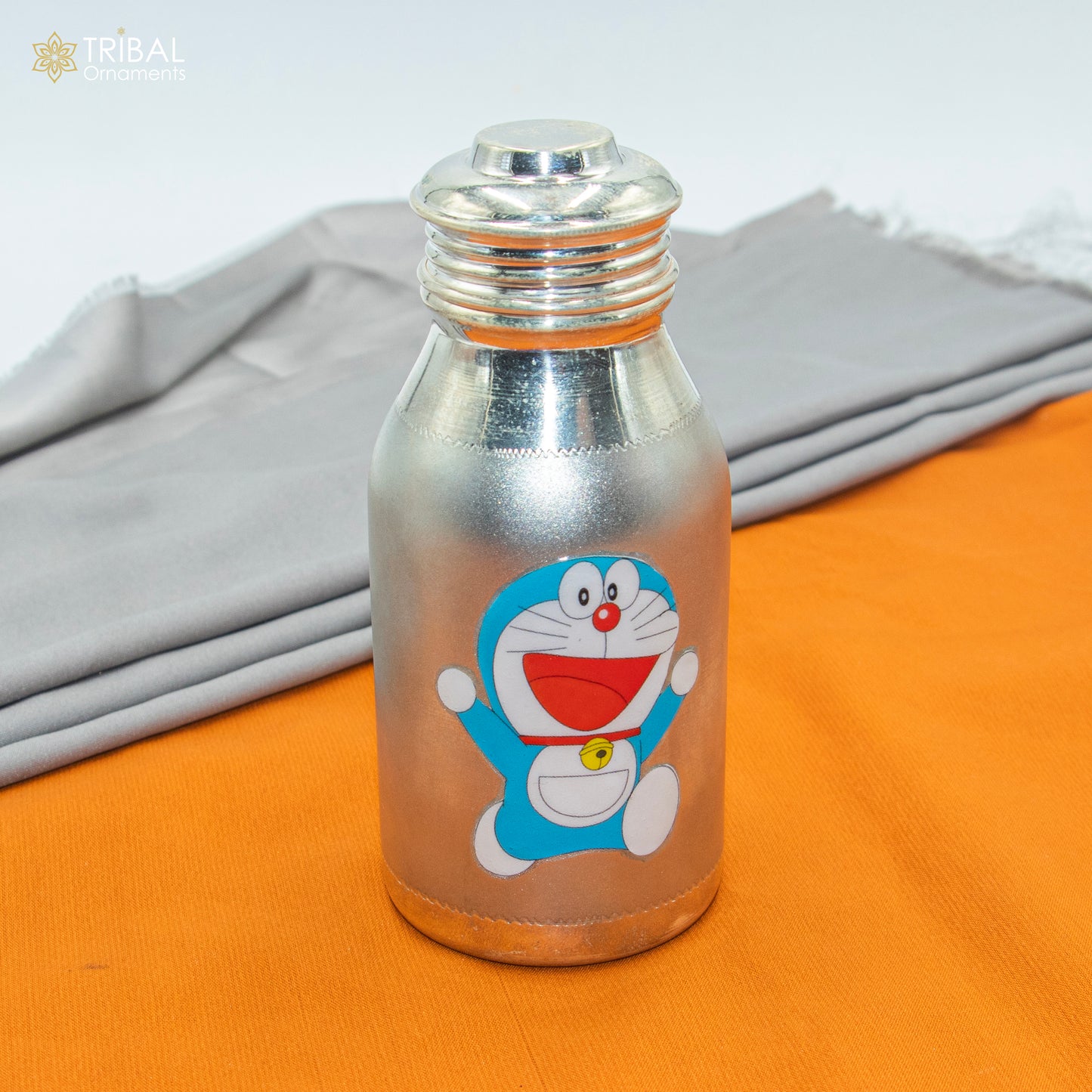 925 Sterling silver doraemon cartoon design baby feeder milk bottle/ baby water bottle/ best kids gifting article sv308 - TRIBAL ORNAMENTS