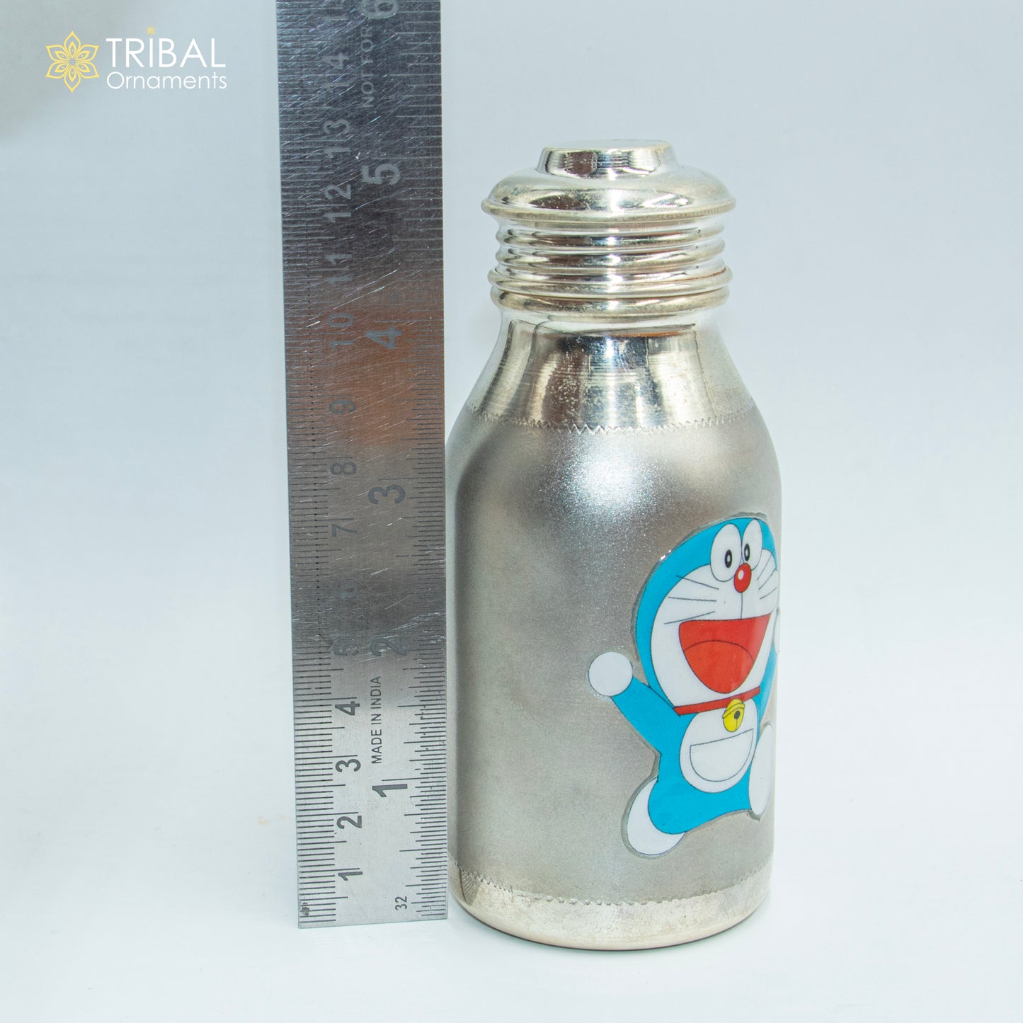 925 Sterling silver doraemon cartoon design baby feeder milk bottle/ baby water bottle/ best kids gifting article sv308 - TRIBAL ORNAMENTS