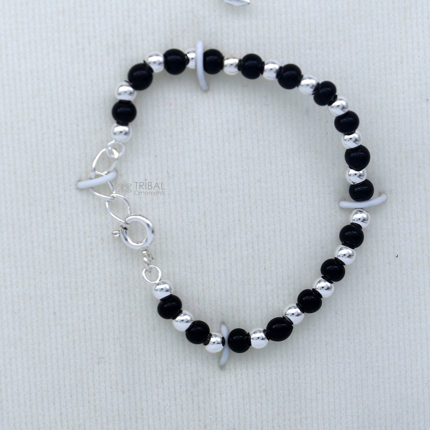 925 sterling silver handmade baby necklace pendant set with gorgeous adjustable black beads bracelet and 3 little pendants jewelry babyset2 - TRIBAL ORNAMENTS