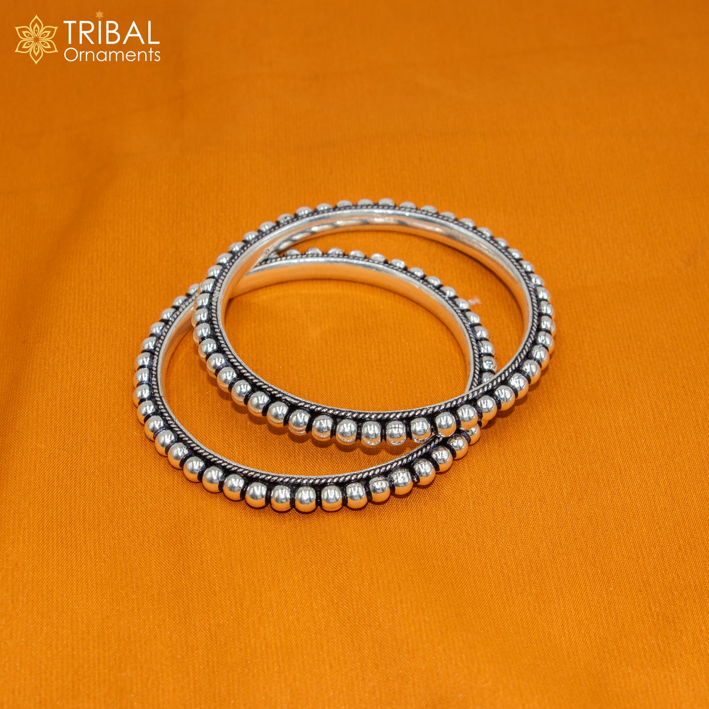 925 sterling silver handmade beaded bangle bracelet women jewelry ba441 - TRIBAL ORNAMENTS
