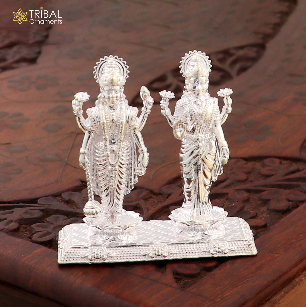 925 Sterling silver Idols Lord Laxmi Narayan Statue figurine, puja articles decorative gift art830