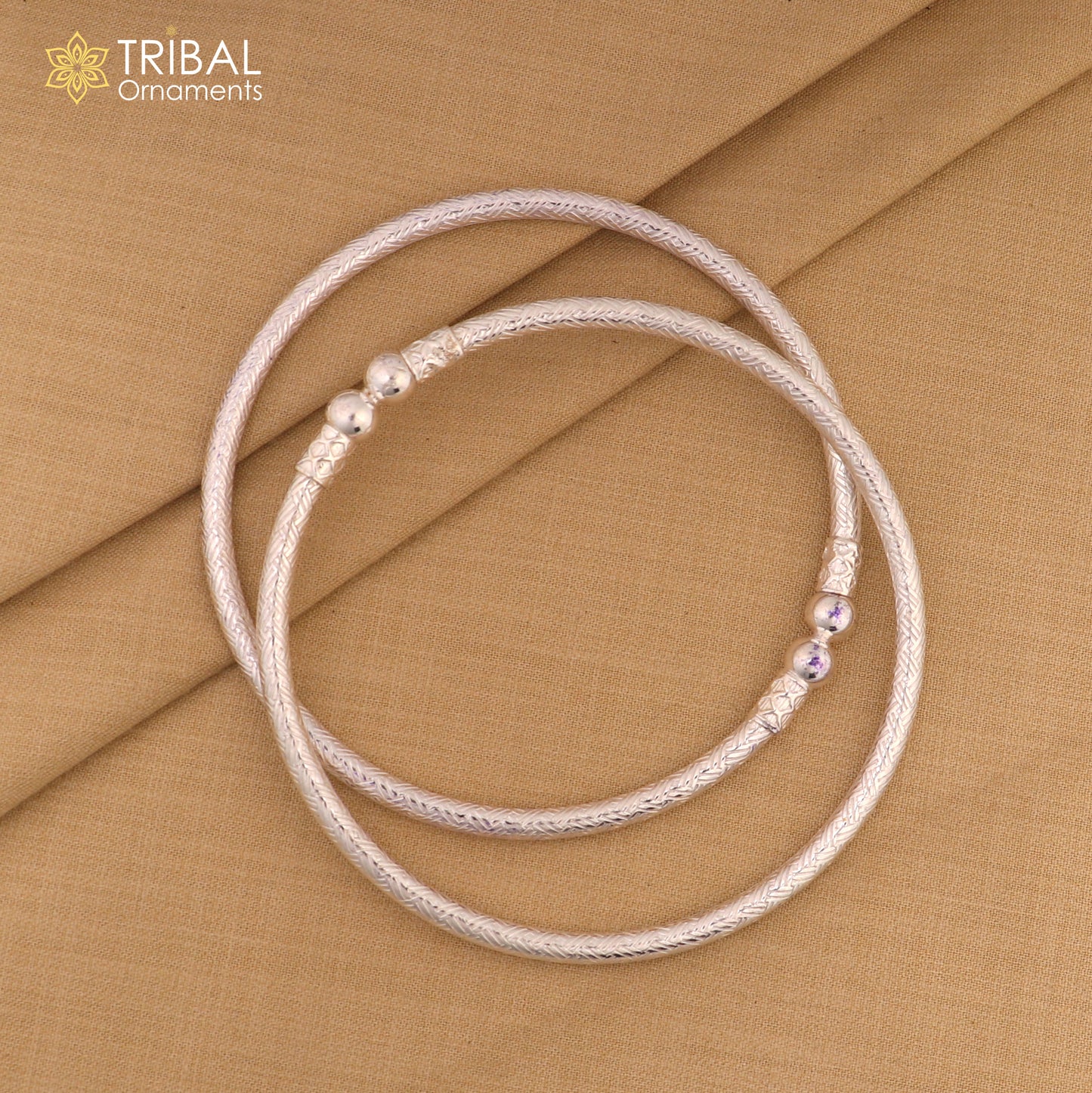 925 Sterling silver ball design traditional women's customized foot kada ankle kada bracelet tribal jewelry nsfk144