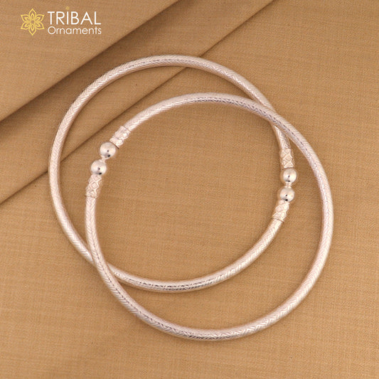 925 Sterling silver  ball design traditional women's customized foot kada ankle kada bracelet tribal jewelry nsfk144