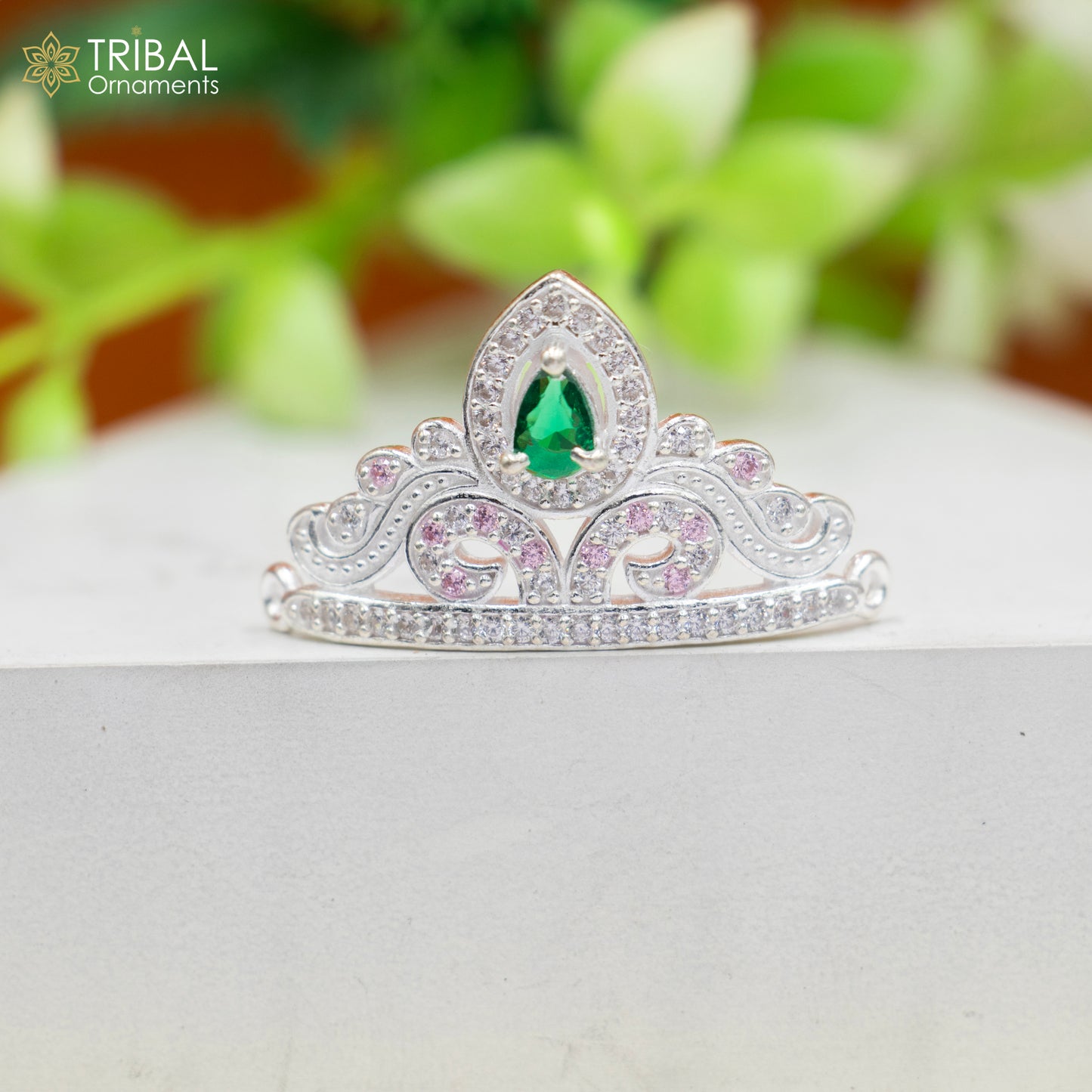 925 sterling silver handmade lord baby Krishna Mukut, amazing Laddu Gopala, crawling Krishna crown head jewelry sm39 - TRIBAL ORNAMENTS