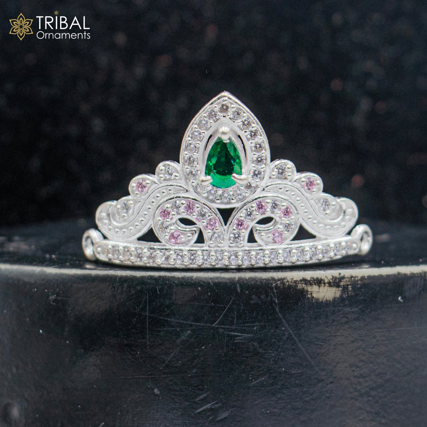 925 sterling silver handmade lord baby Krishna Mukut, amazing Laddu Gopala, crawling Krishna crown head jewelry sm39 - TRIBAL ORNAMENTS