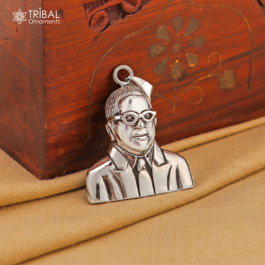 925 sterling silver bheem rav Ambedkar design pendant, ambedkar pendant jewelry nsp1080