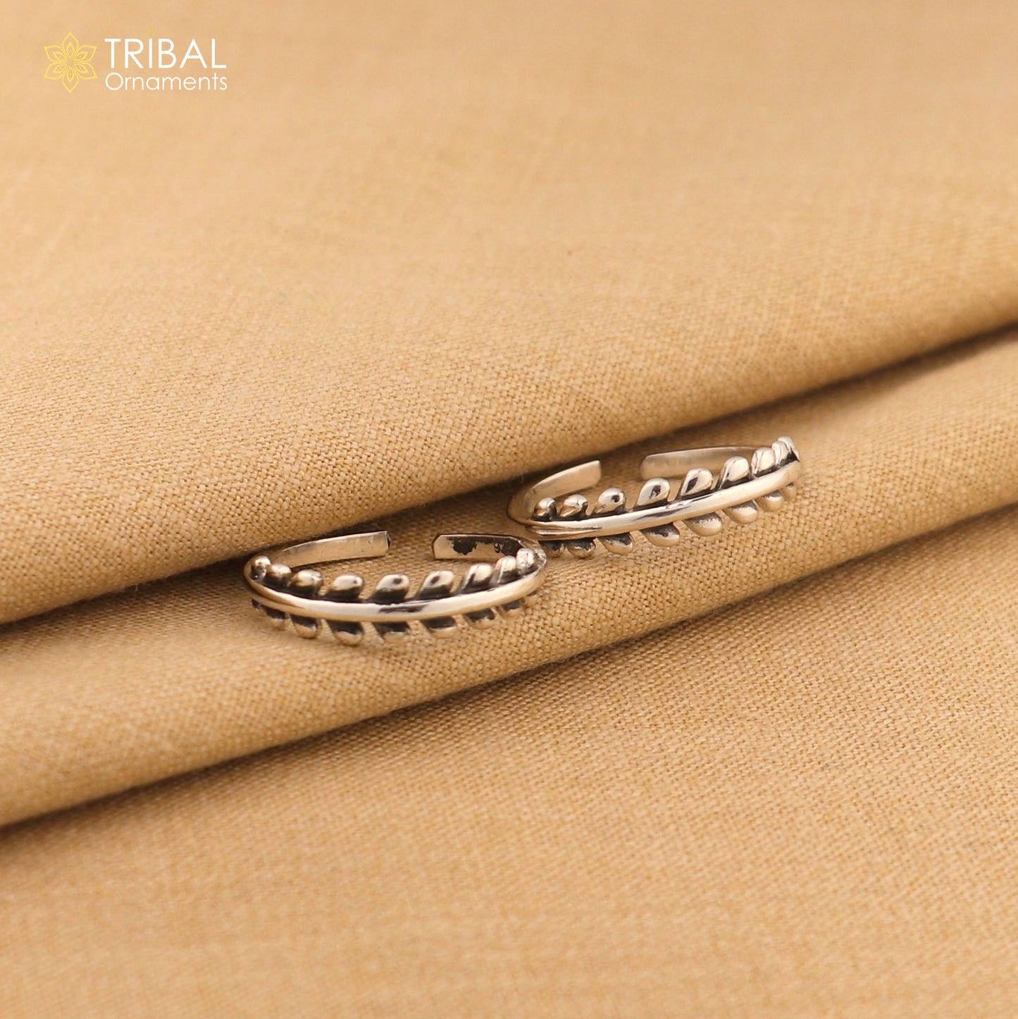 Pure 92.5 sterling silver customized design small toe ring handmade brides stylish tribal jewelry collection from inida ytr12