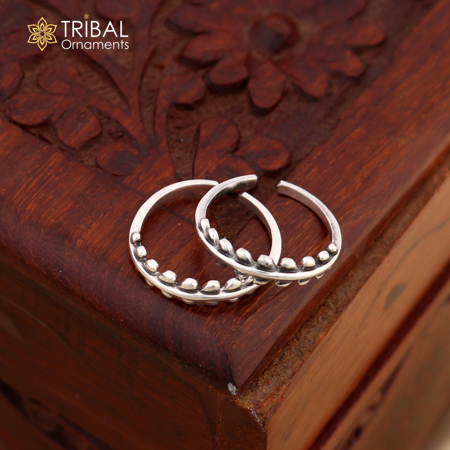 Pure 92.5 sterling silver customized design small toe ring handmade brides stylish tribal jewelry collection from inida ytr12