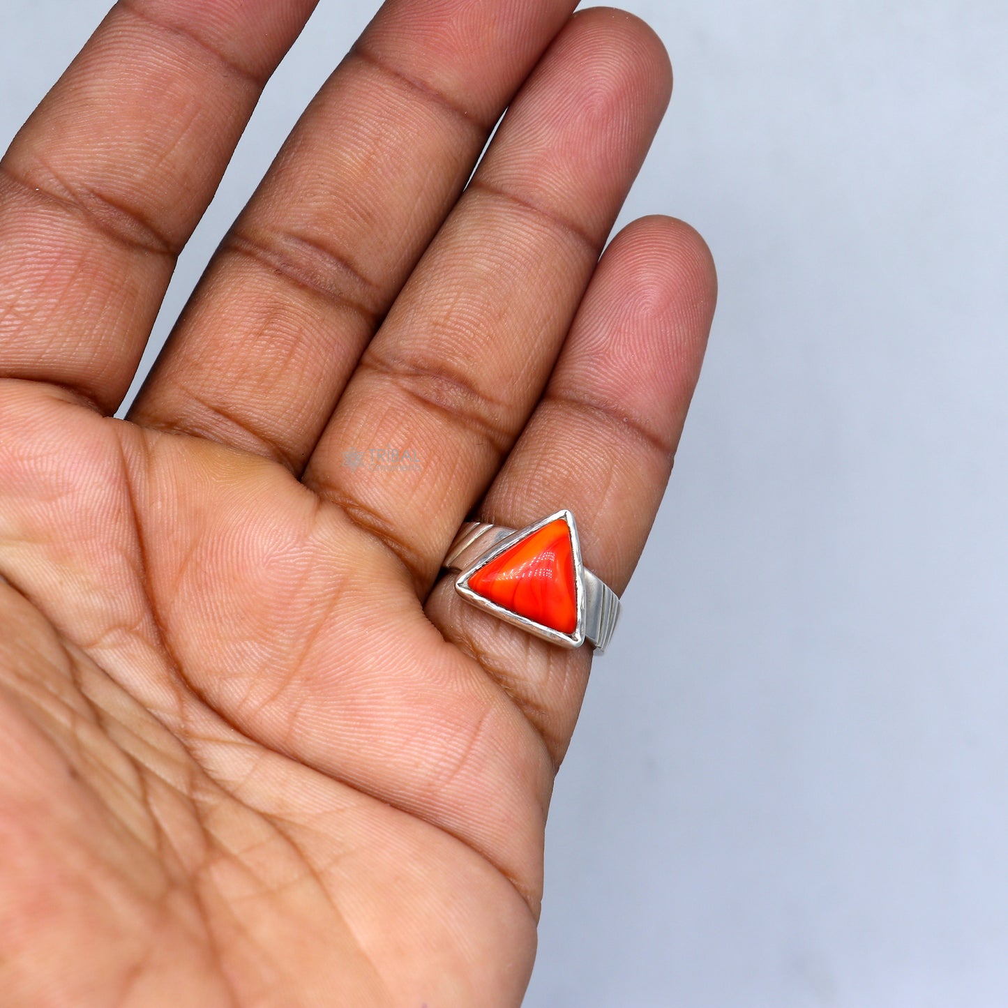 925 sterling silver red fire stone ring Jewelry sr716 - TRIBAL ORNAMENTS