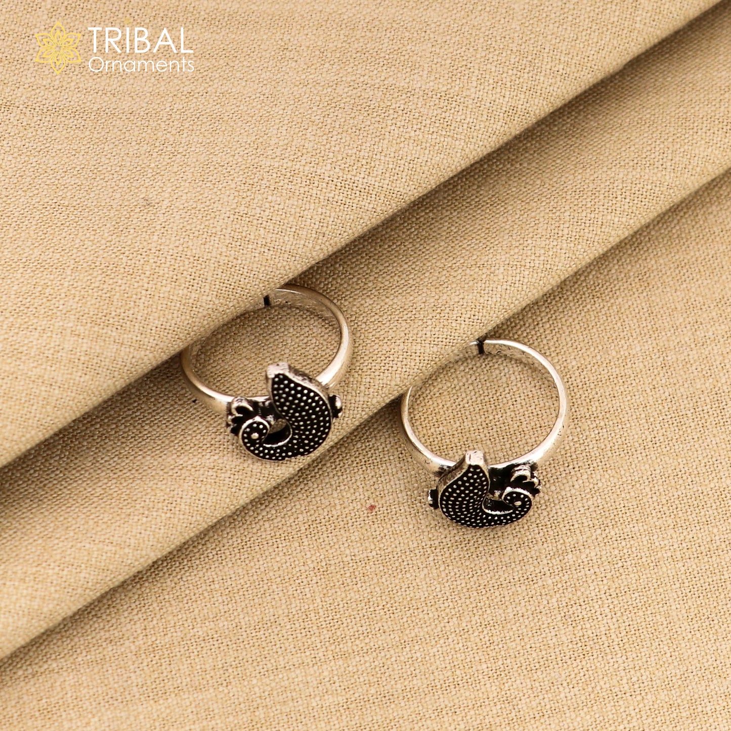 925 sterling silver handmade fabulous peacock design toe ring band tribal belly dance vintage style ethnic jewelry ytr38