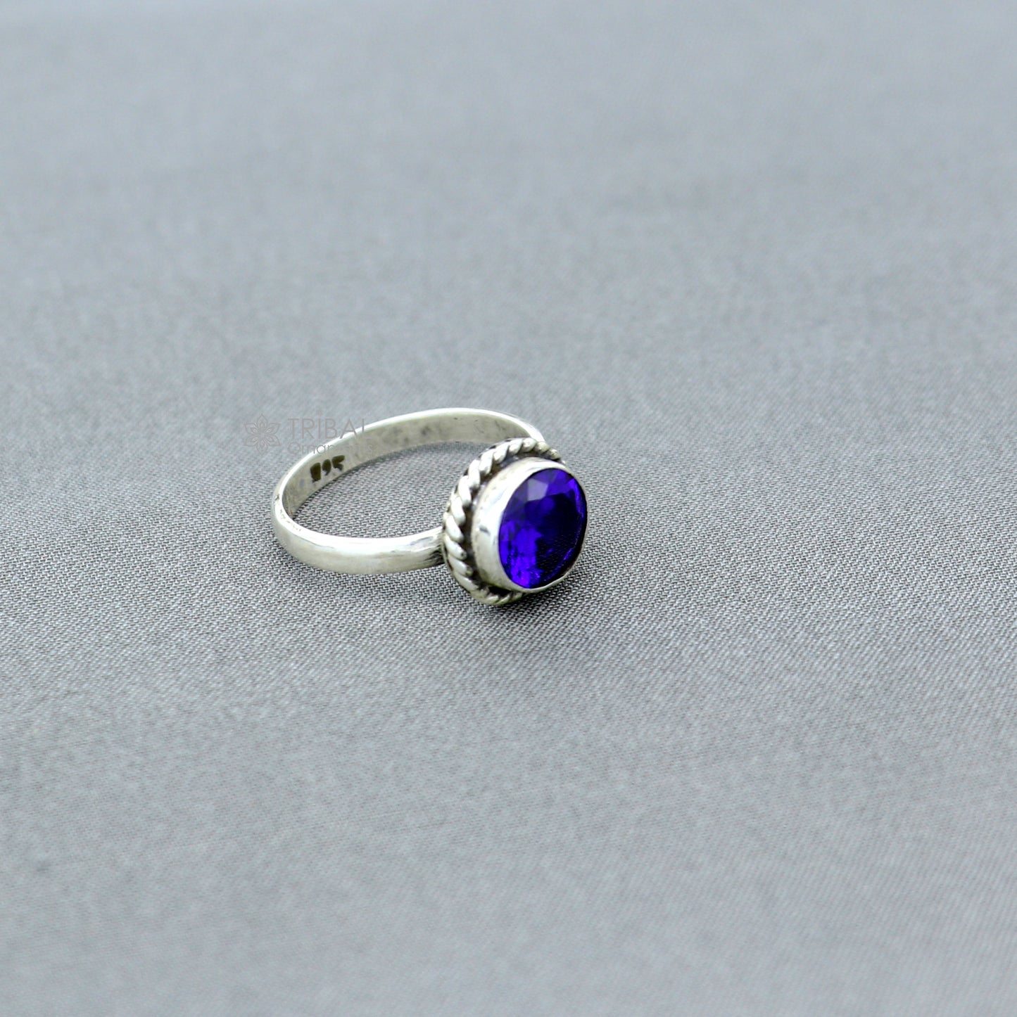 925 sterling silver purple colour stone ring Jewelry sr728 - TRIBAL ORNAMENTS