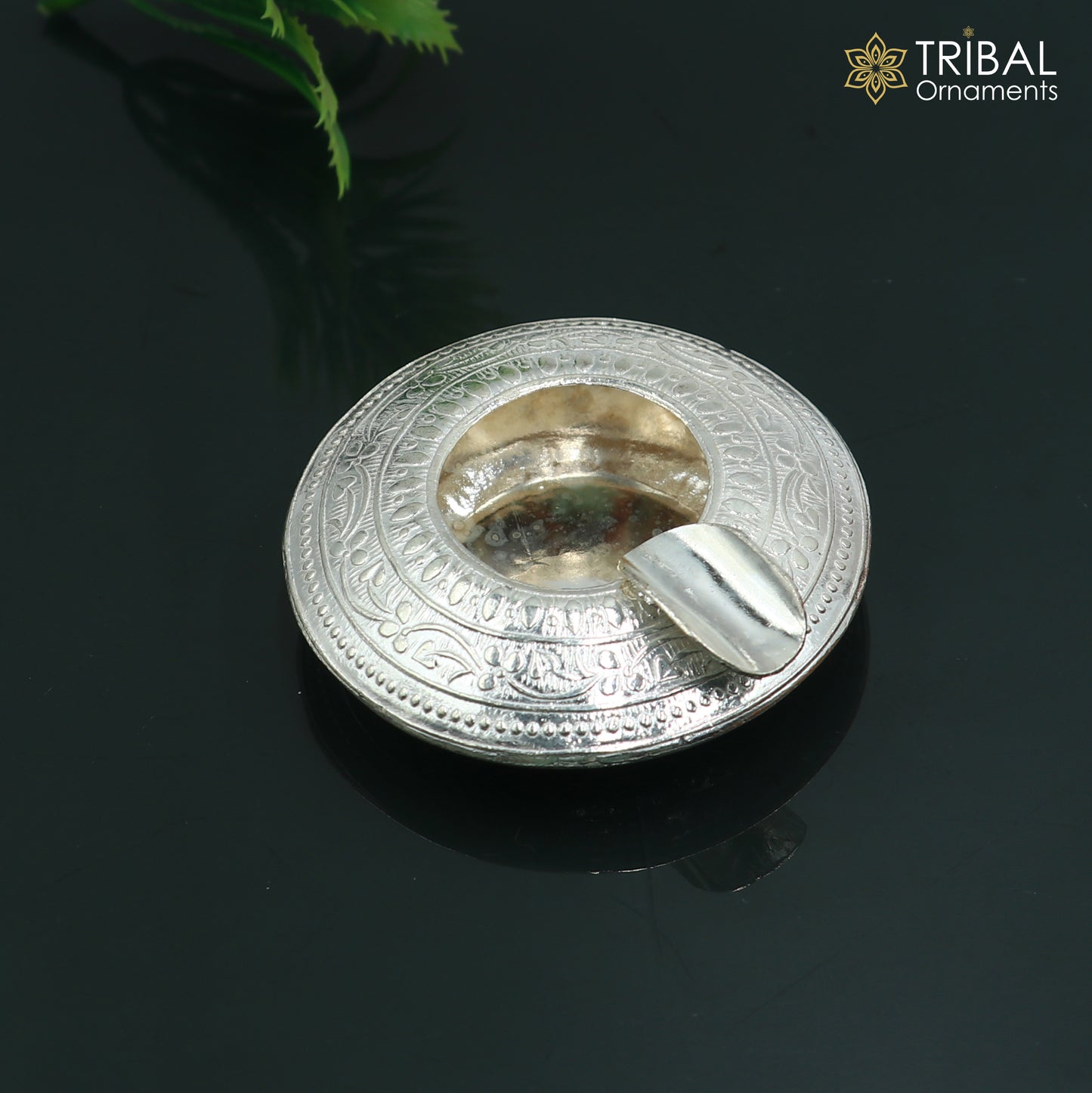 925 sterling silver handmade vintage design flower art small ashtray for cigarette royal unique luxury gift stb411 - TRIBAL ORNAMENTS
