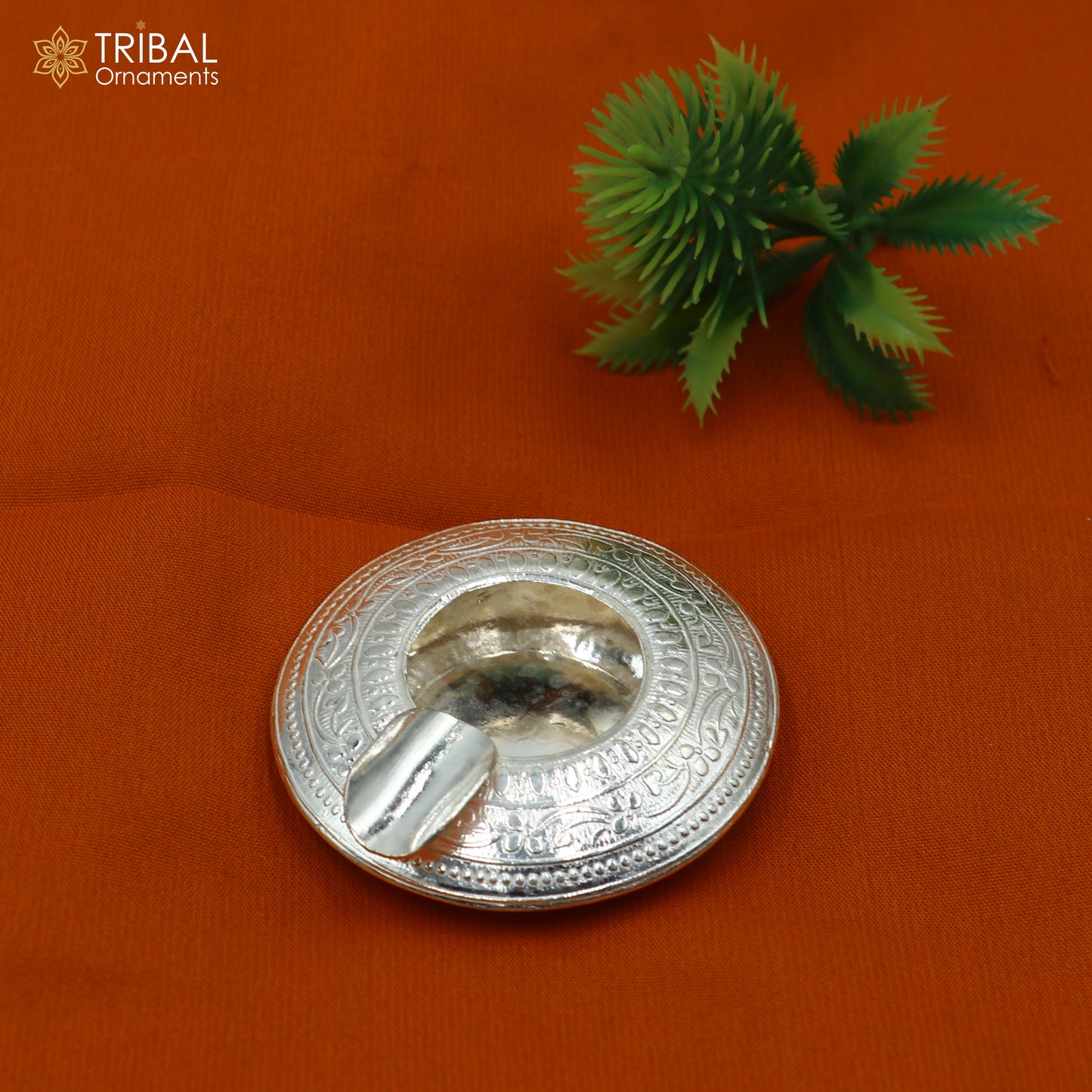 925 sterling silver handmade vintage design flower art small ashtray for cigarette royal unique luxury gift stb411 - TRIBAL ORNAMENTS