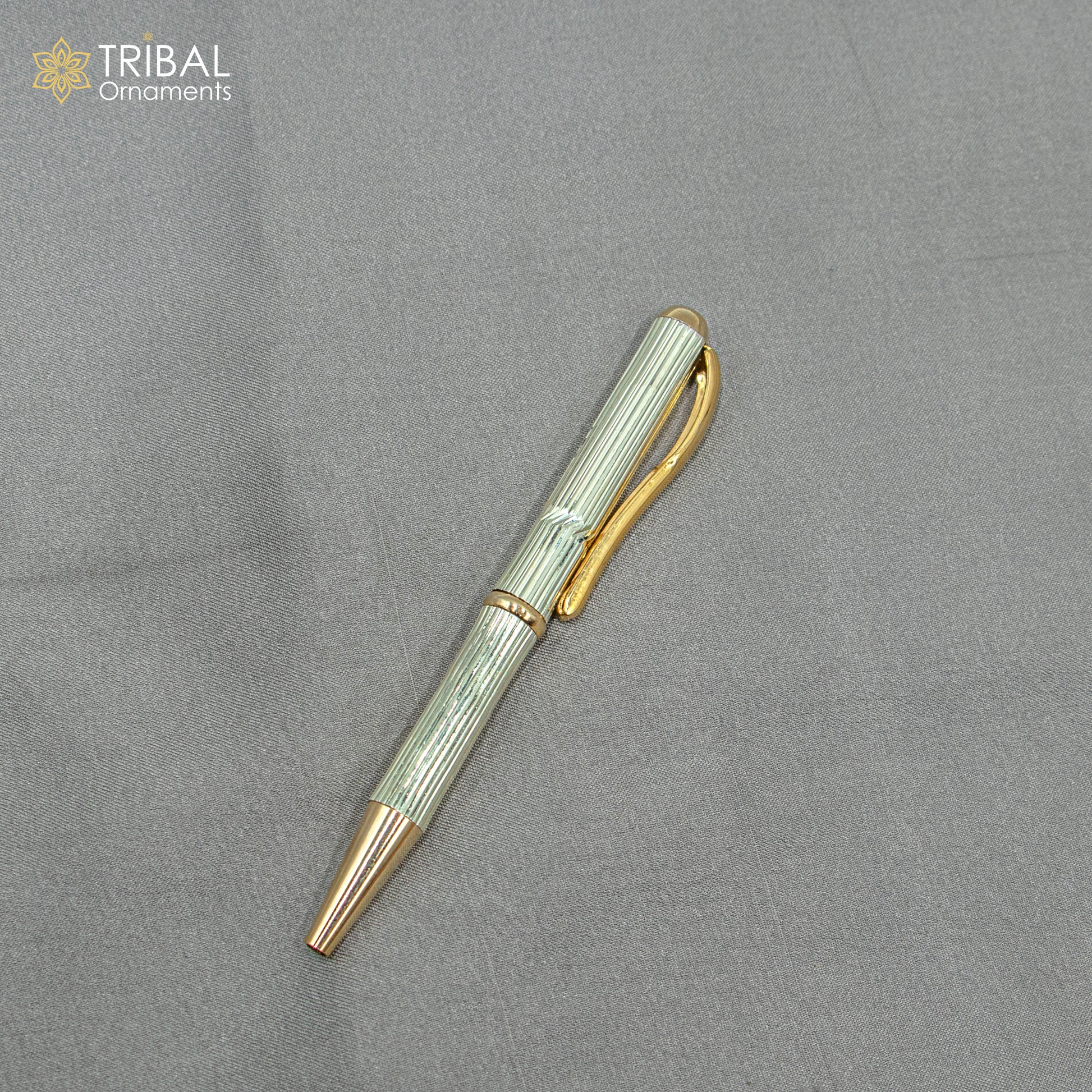 925 Sterling silver handmade unique luxury writing ball pen, best silver gifting article from india art803 - TRIBAL ORNAMENTS