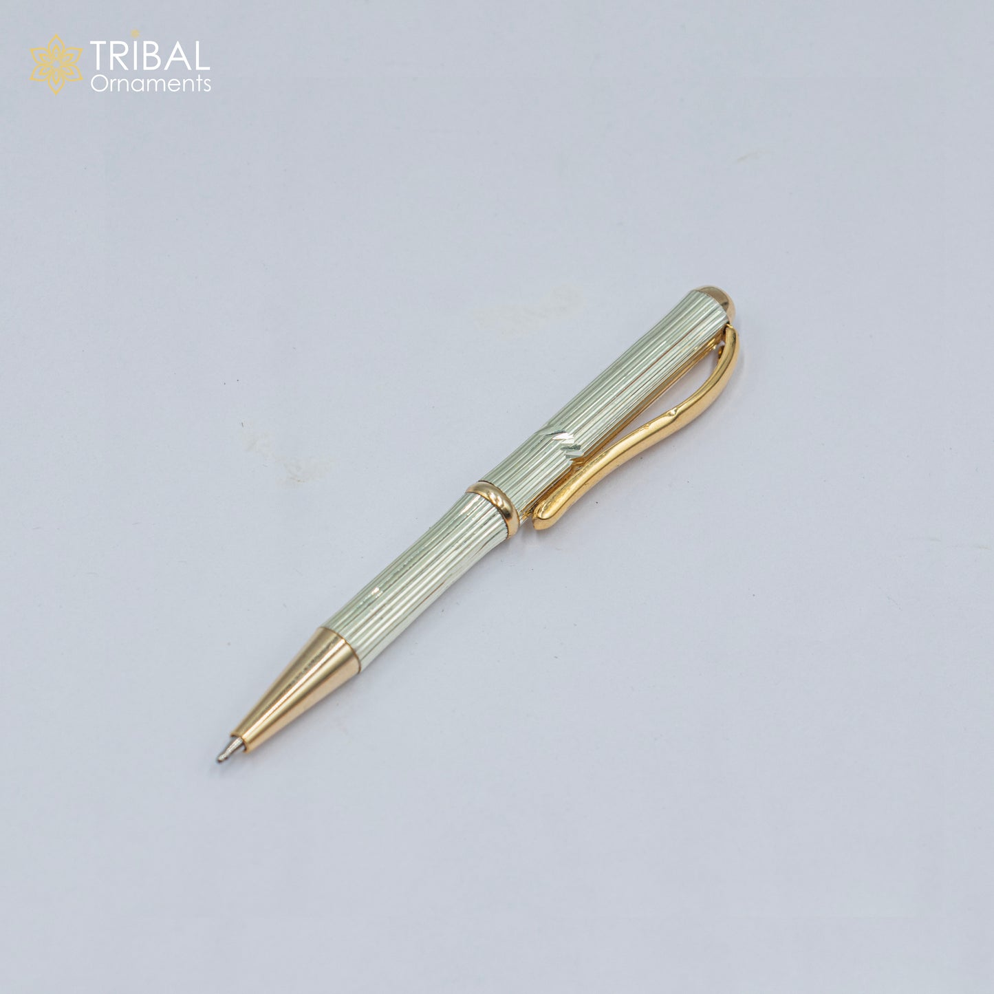 925 Sterling silver handmade unique luxury writing ball pen, best silver gifting article from india art803 - TRIBAL ORNAMENTS