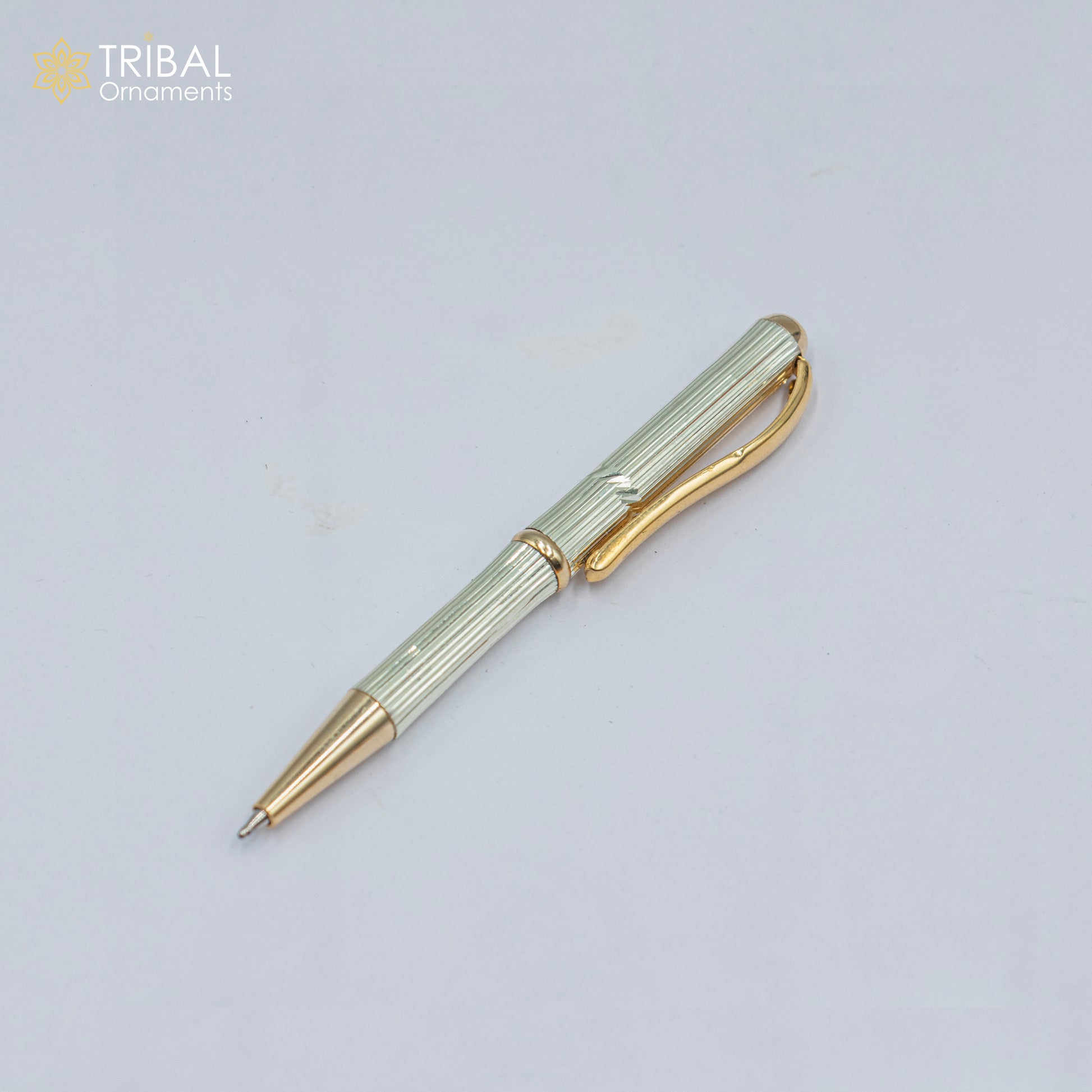 925 Sterling silver handmade unique luxury writing ball pen, best silver gifting article from india art803 - TRIBAL ORNAMENTS