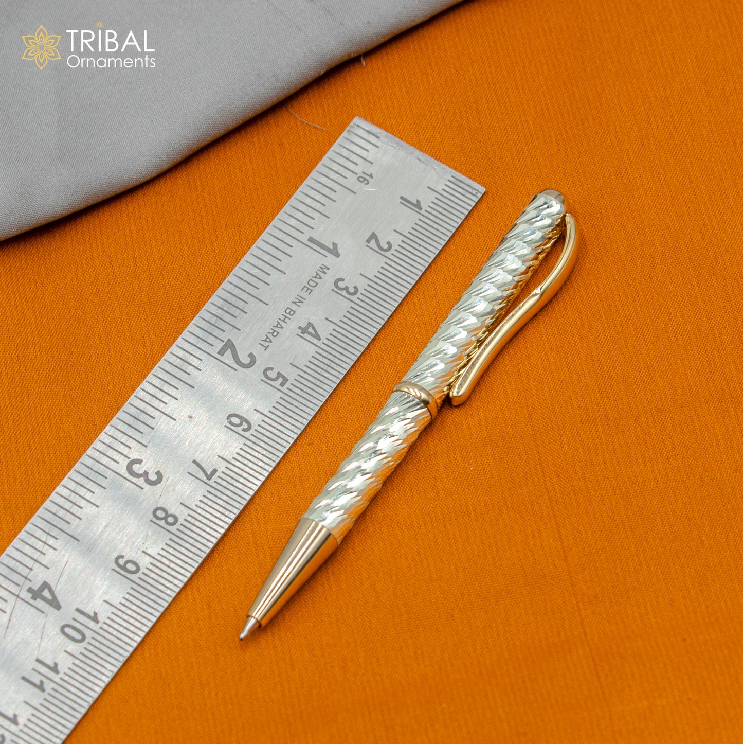 925 Sterling silver handmade unique luxury writing ball pen, best silver gifting article from india art804 - TRIBAL ORNAMENTS