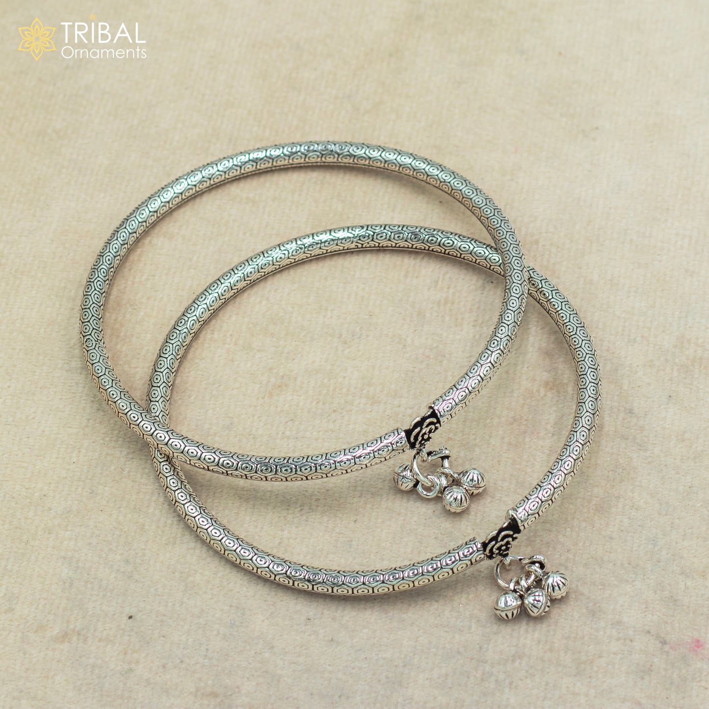 925 sterling silver handmade vintage design gorgeous customized foot bracelet anklet kada hanging drops belly dance ethnic jewelry nsfk126 - TRIBAL ORNAMENTS