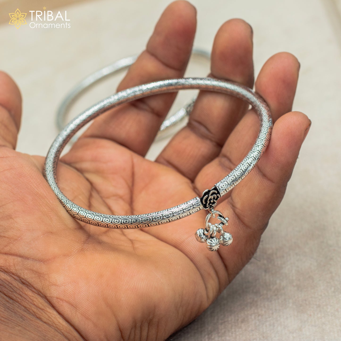 925 sterling silver handmade vintage design gorgeous customized foot bracelet anklet kada hanging drops belly dance ethnic jewelry nsfk126 - TRIBAL ORNAMENTS