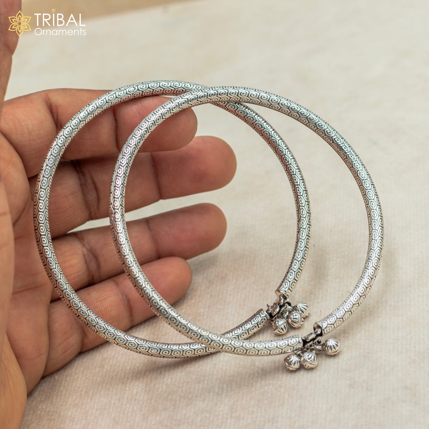 925 sterling silver handmade vintage design gorgeous customized foot bracelet anklet kada hanging drops belly dance ethnic jewelry nsfk126 - TRIBAL ORNAMENTS