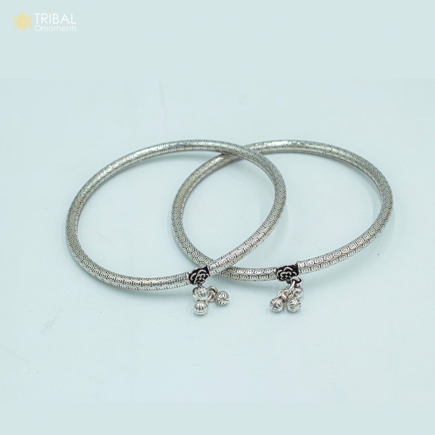 925 sterling silver handmade vintage design gorgeous customized foot bracelet anklet kada hanging drops belly dance ethnic jewelry nsfk126 - TRIBAL ORNAMENTS