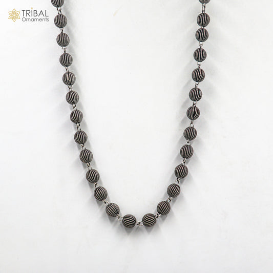 9MM 925 sterling silver delicate beaded chain necklace for unisex jewelry ch268