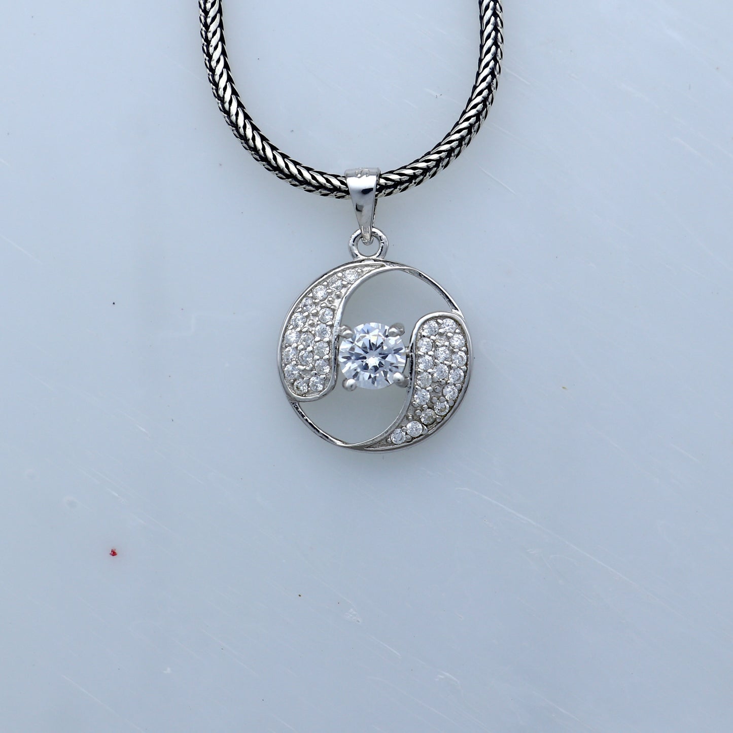 925 Sterling silver antique design diamond pendant nsp938 - TRIBAL ORNAMENTS