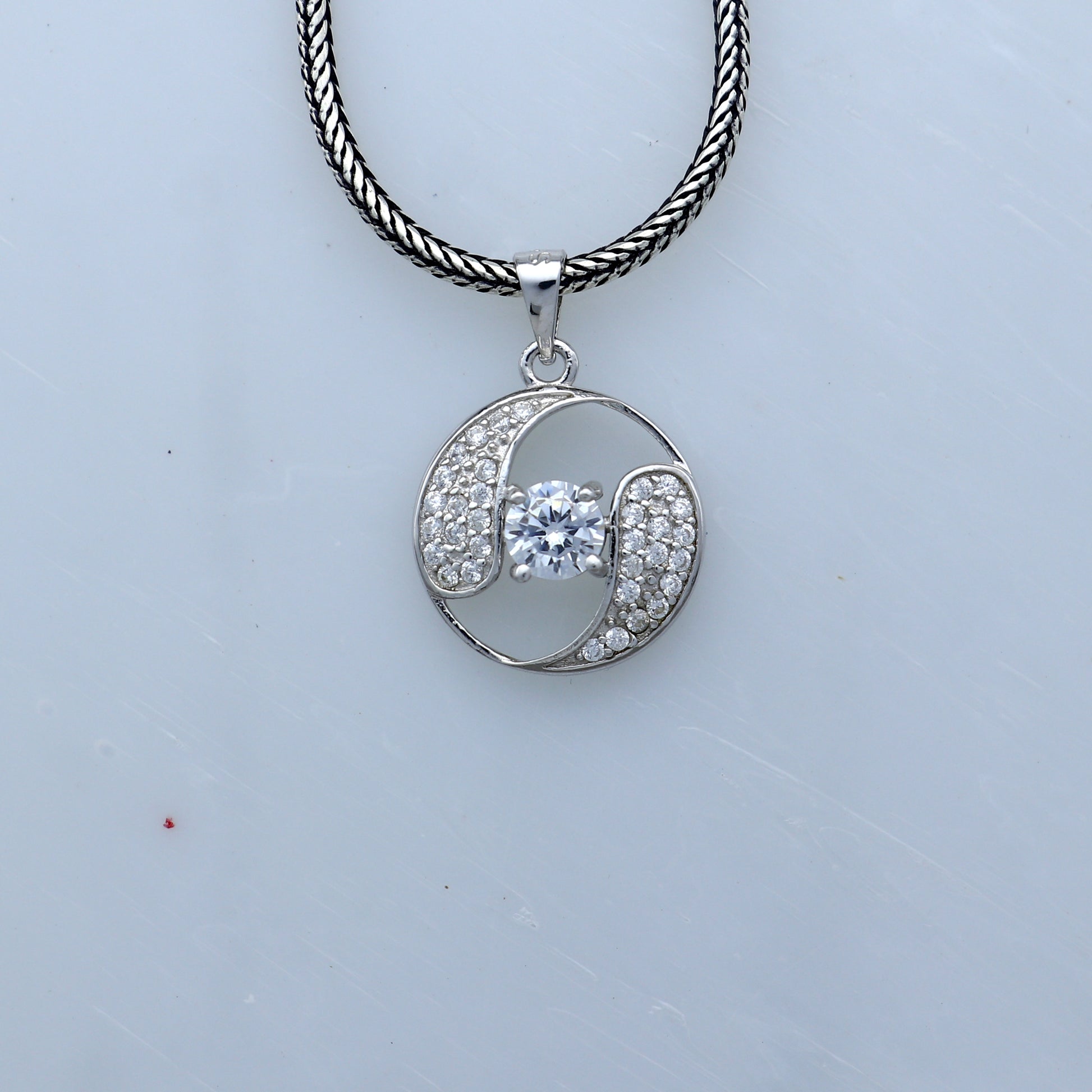 925 Sterling silver  antique design diamond pendant nsp938 - TRIBAL ORNAMENTS