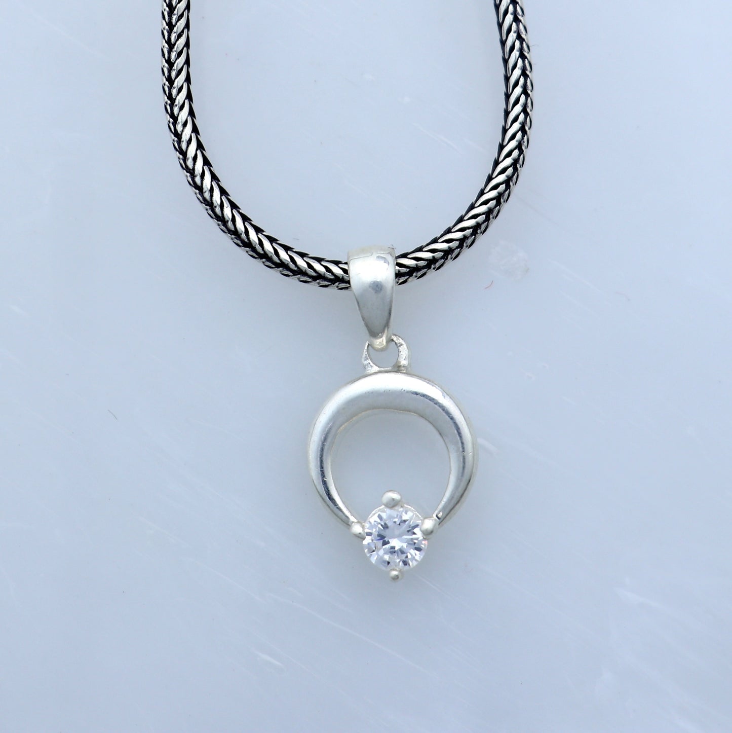 925 Sterling silver antique design diamond pendant nsp939 - TRIBAL ORNAMENTS