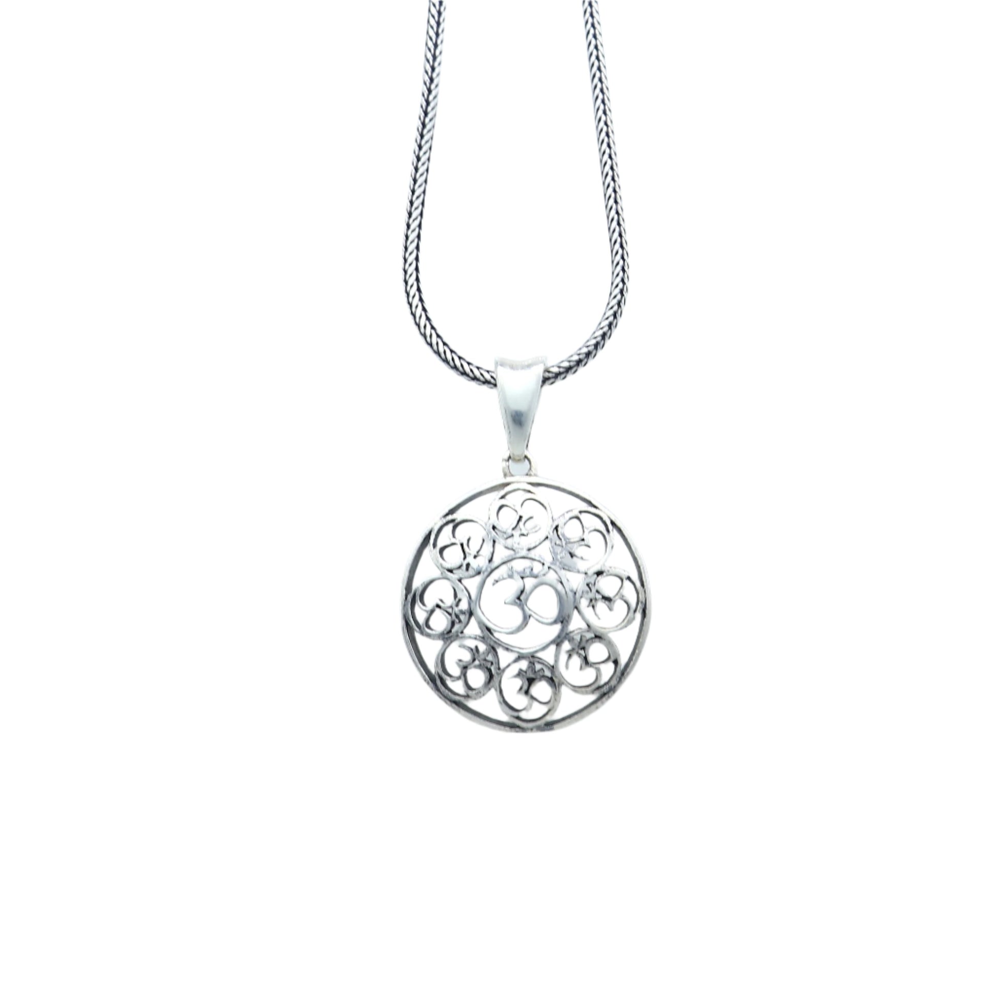 925 Sterling silver Om (om mantra )pendant nsp946 - TRIBAL ORNAMENTS