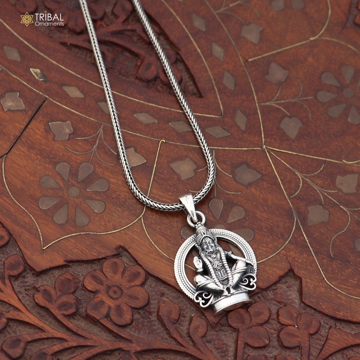925 sterling silver Idol Swamy Saranam Ayyappa Pendant with chain stylish unisex jewelry nsp1141