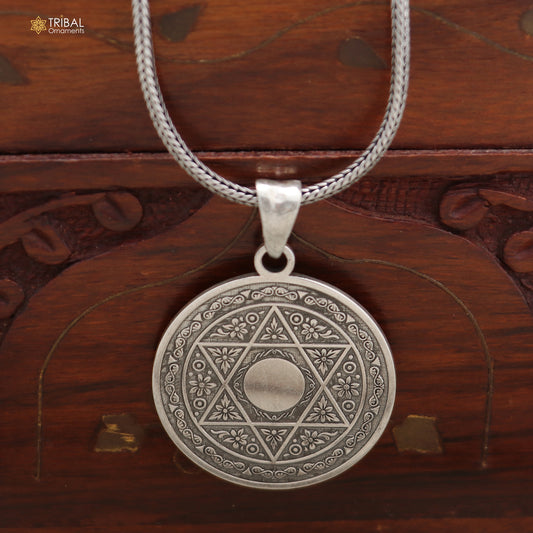 925 sterling silver star design Pendant with chain stylish unisex jewelry nsp1142