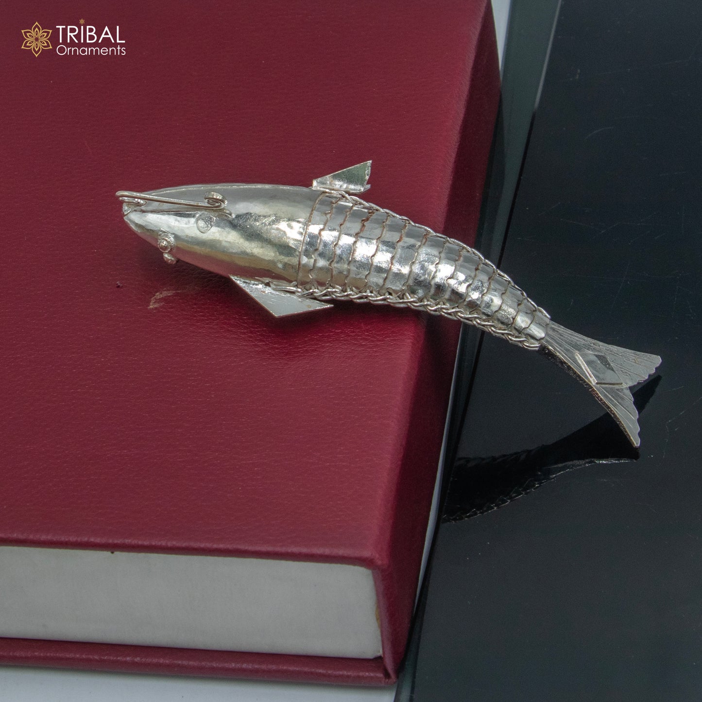 925 sterling silver silver fish, Lord vishnu avatar Matsya su1339