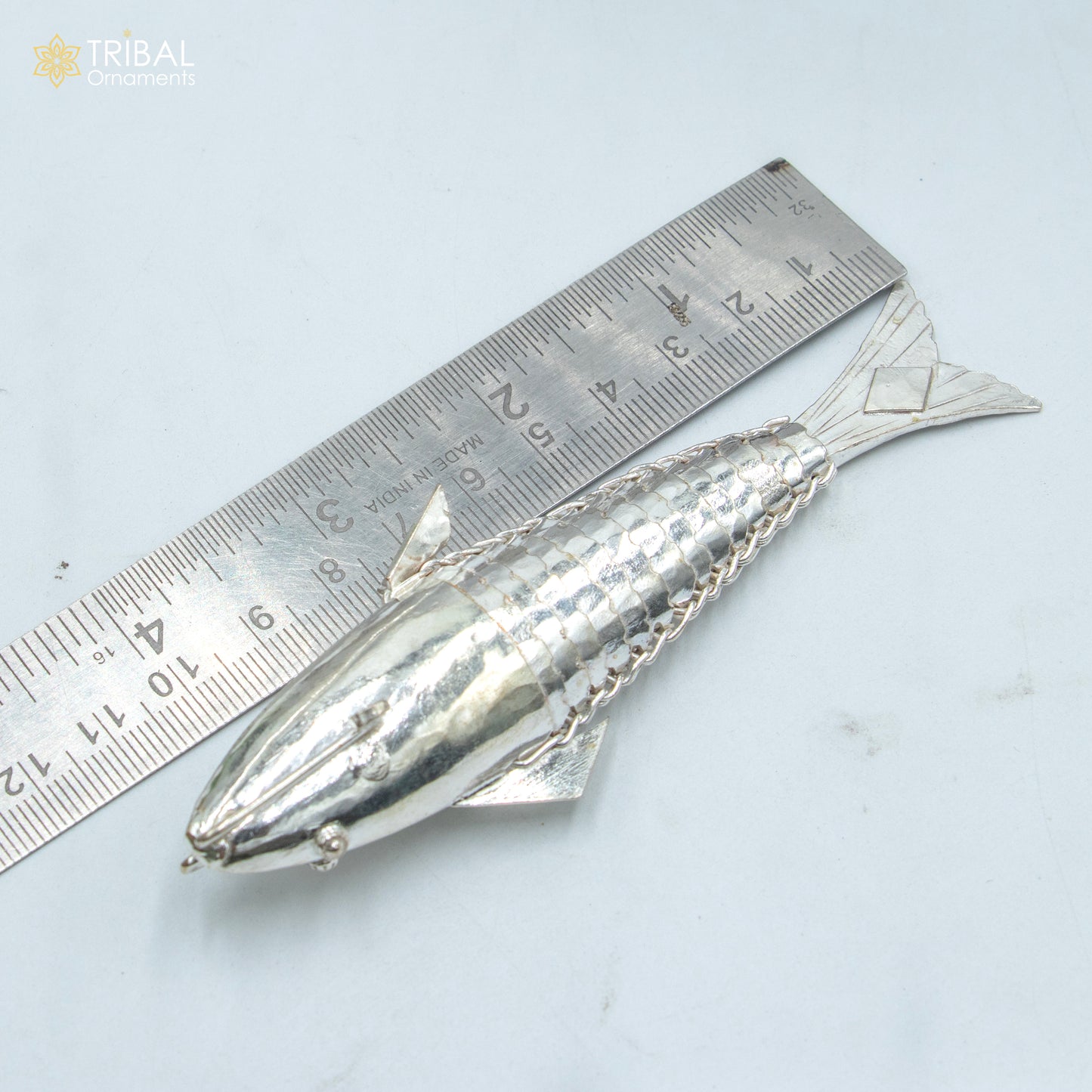 925 sterling silver silver fish, Lord vishnu avatar Matsya su1339