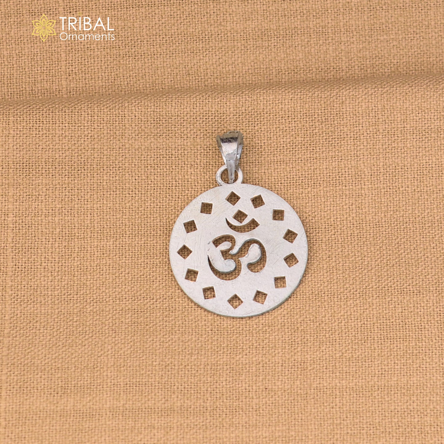 925 sterling silver Om design pendant with chain stylish unisex jewelry nsp1155