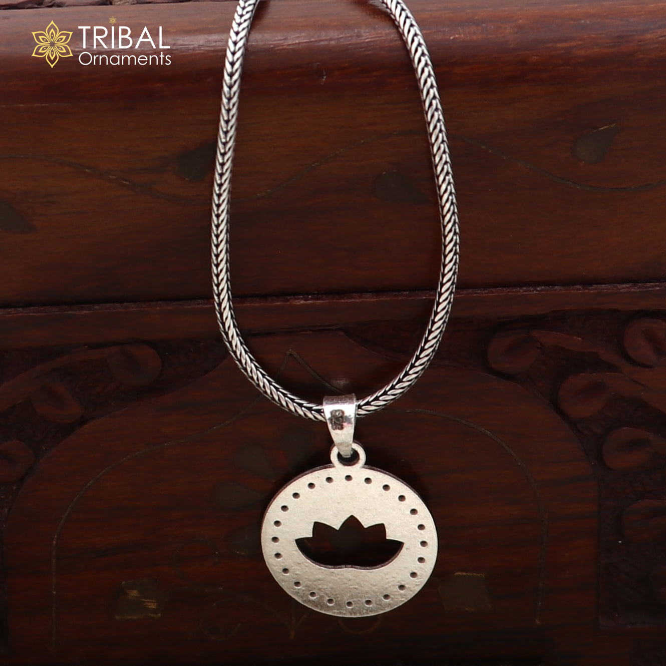 925 sterling silver round shape stylish pendant with chain stylish unisex jewelry nsp1156