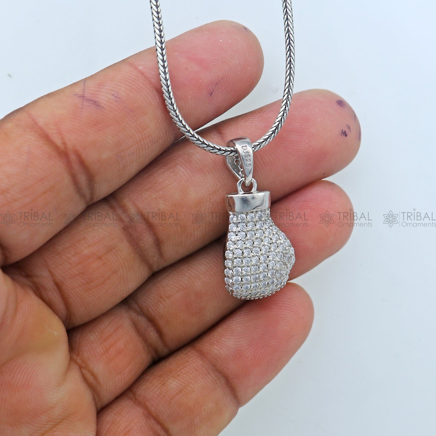 925 Sterling silver men boxing gloves pendant nsp956 - TRIBAL ORNAMENTS