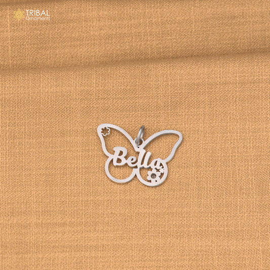 925 sterling silver butterfly design pendant with chain stylish unisex jewelry nsp1159