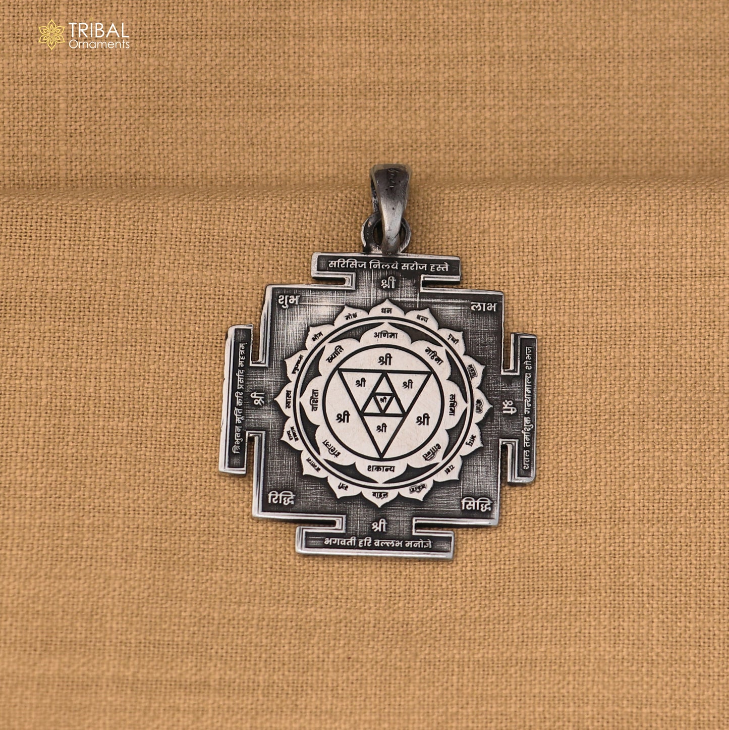 925 sterling silver Kanak dhara yantra unisex pendant nsp1175