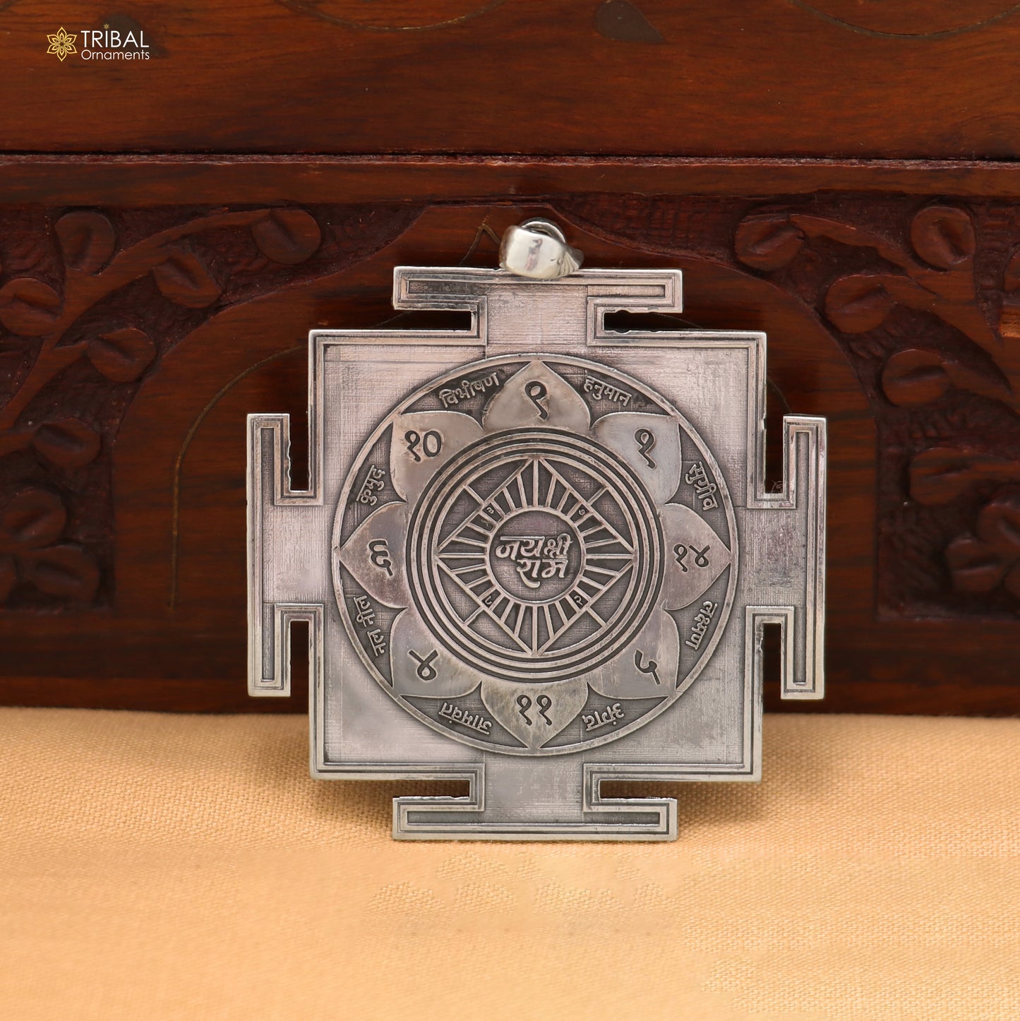 925 sterling silver Ram raksha yantra unisex pendant nsp1174