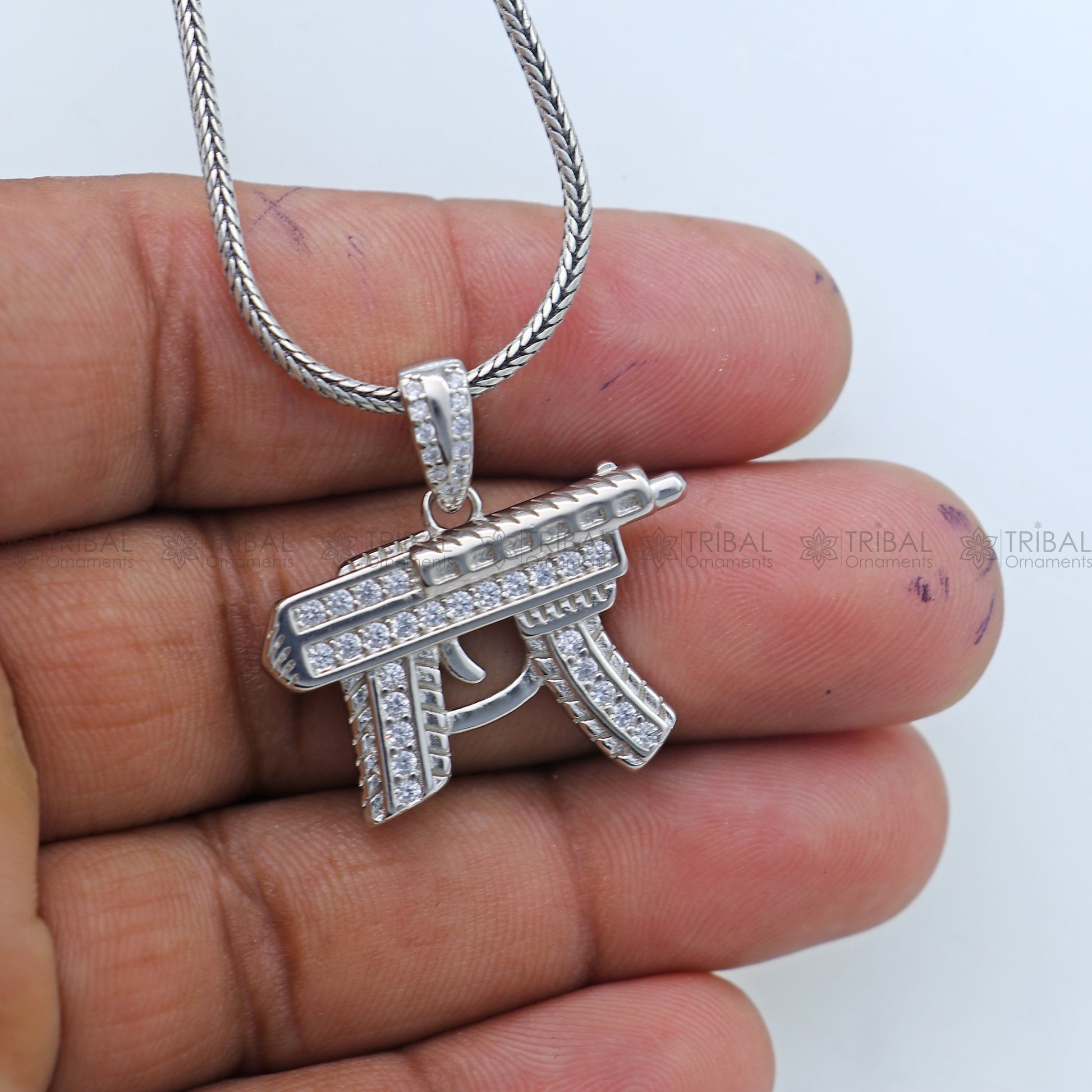 925 Sterling silver  Gun pendant nsp959 - TRIBAL ORNAMENTS