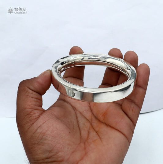 925 Sterling silver customized plain bangle kada tribal jewelry nsk917