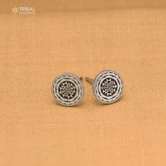 925 sterling silver Shree yantra stud earring best unisex jewelry er302
